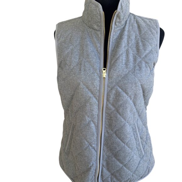 Old Navy Gray Quilted Medium Zip Vest - Picture 1 of 4